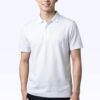 เสื้อโปโลสีขาว พร้อมส่ง ผ้า Smart Dry ด้านหน้า
