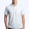 เสื้อโปโลสีขาว มีกระเป๋า พร้อมส่ง ผ้า Smart Dry ด้านหน้า