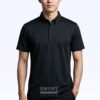เสื้อโปโลสีดำ พร้อมส่ง ผ้า ATOM ด้านหน้า